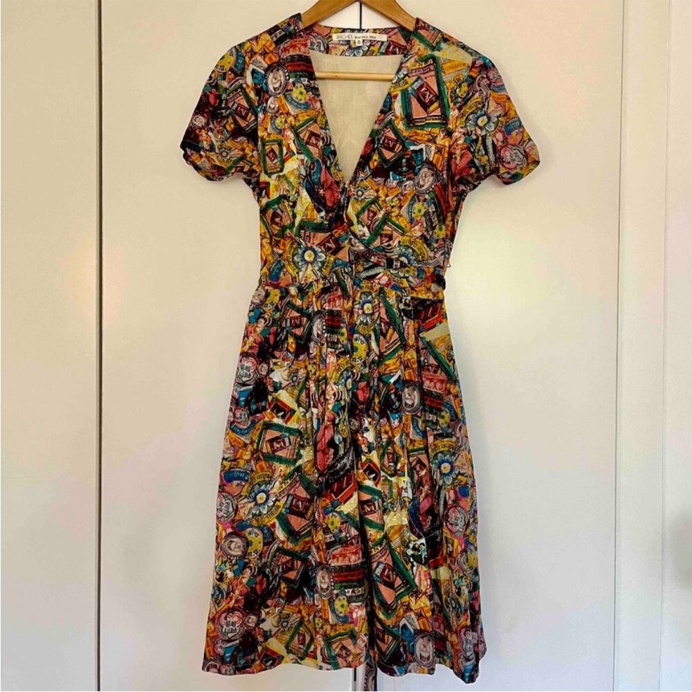 Rachel Roy Midi V-Neck Dress